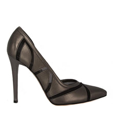 LALE Anthracite Tulle Stiletto (Side View)
