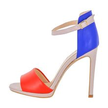 Deva Multi Color Blue Red Pink Sandal (Side View)