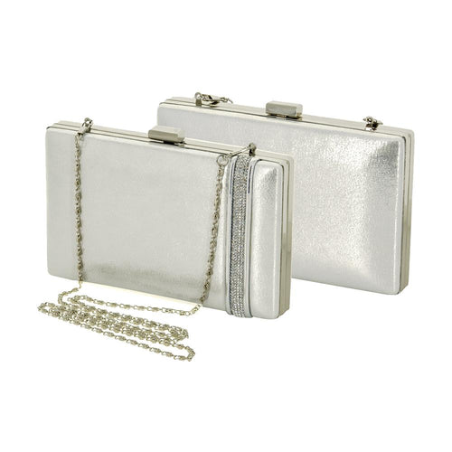 Heda Silver Rhinestone Clutch