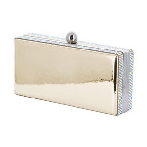 Lasi Gold Mirror Rhinestone Clutch