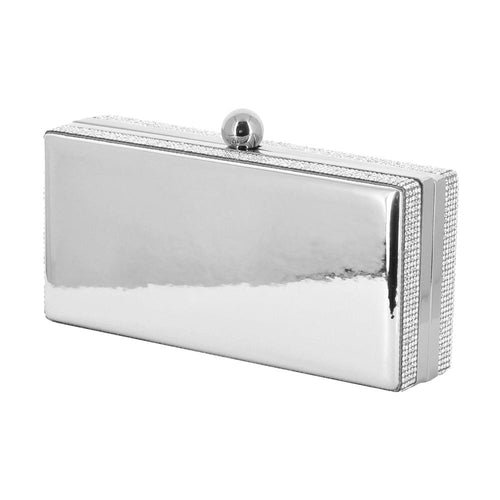 Lasi Silver Mirror Rhinestone Clutch