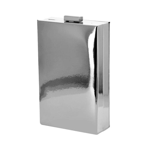Mina Anthracite Mirror Clutch