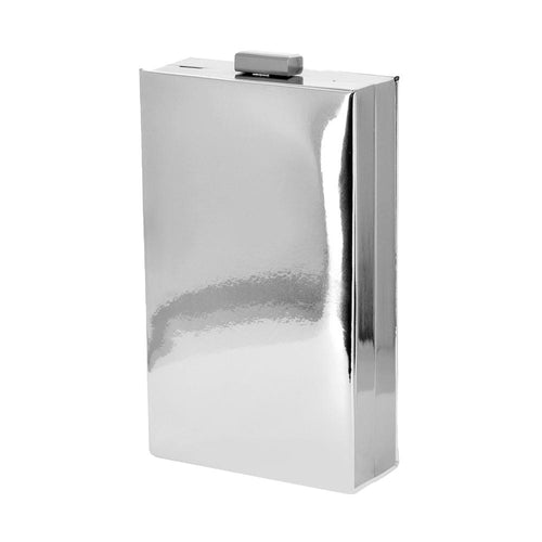 Mina Silver Mirror Clutch