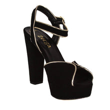 Resh Black Suede Gold Sandal (Right View)
