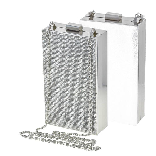 Ruya White Rhinestone Clutch