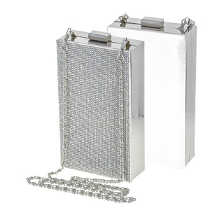 Ruya White Rhinestone Clutch