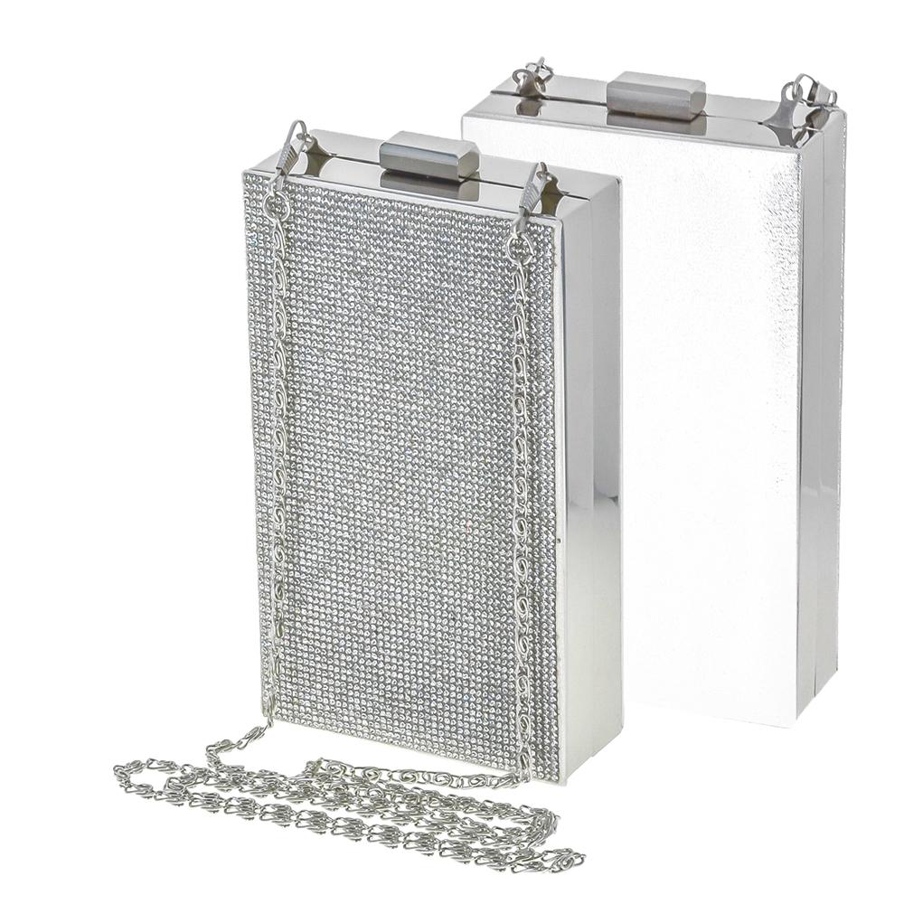 Ruya White Rhinestone Clutch