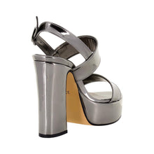 Tirre Anthracite Mirror Sandal (Back View)