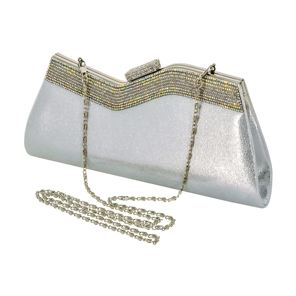 Ziga Silver Rhinestone Clutch